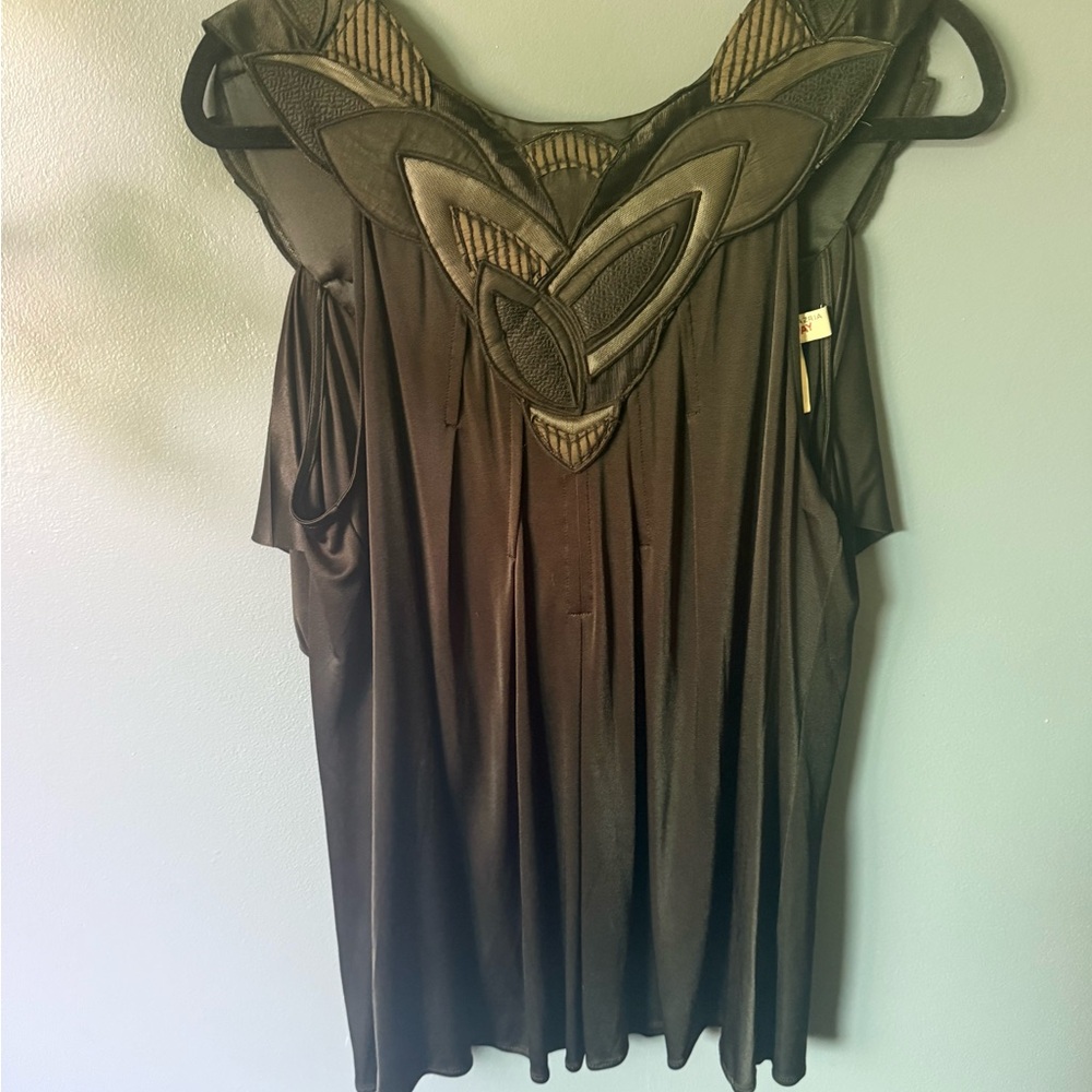 BCBG Max Azaria Runway Elegant Black Backless Top